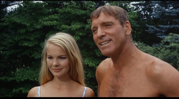 Burt Lancaster and Janet Landgard in The Swimmer (1968)