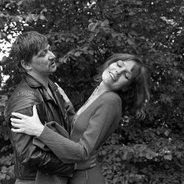 Director Rainer Werner Fassbinder & Margit Carstensen in happier days